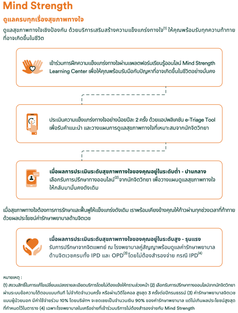 อธิบายแผนประกันสุขภาพทางใจ